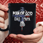 Man of God Dad Papa Mug 4th of July Father's Day Mug, Believe in Jesus Coffee Mug