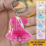 Ballet Dance Dress Acrylic Keychain-Great Gift Idea For Ballet Lover, Customized Ballet Keychain