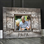 Customized Photo Gift For Grandpa, My Greatest Blessings Call me Papa Wall Art