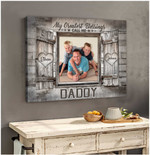 Personalized Photo Gift For Dad, Rustic Window Canvas, My Greatest Blessings Call me Dad Wall Art, Gift from Sons