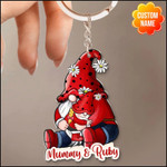 Grandma, Mom Gnome with Kid Mother's Day Gift Personalized Acrylic Keychain DDL07MAY22CT1
