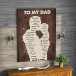 Fathers Day gifts From Son, Father and Son Canvas, Wooden Background Wall Art for Dad