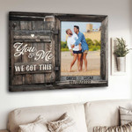 Personalized Photo Gift for Gay Couple, LGBT Rustic Window You & Me We got this Gay Canvas