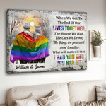 Personalized Pride Couple, Old Couple Canvas, I Had You You Had Me LGBT Wall Art for Gay Couple