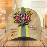 Personalized Firefighter Cap for Dad, Firefighter Classic Cap 3D All Over Printed for Firefighter's Day