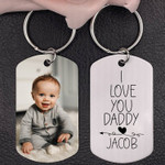 Personalized Photo Keychain Gift For Dad-I Love You Daddy-Custom Keychain With Picture-Special Gift For Father-Gift From Kids