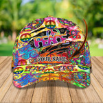 Piece of Love Hippie Cap 3D Classic Cap for Hippie Girls, Gift for Friends Hat