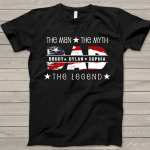 Personalized Dad The Man The Myth The Legend American Flag Shirt