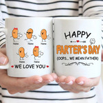 Personalized Happy Farter's Day Opps I Mean Father Funny Baked Beans Mug Father's Day Gift for Dad Daddy