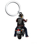 Personalized Acrylic Skull Biker Keychain for Dad Biker, Motorbike Keychain for Father and Mom
