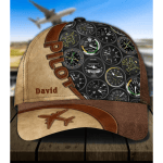 Personalized Pilot Classic Cap, Pilot Hat for Father, Gift for Dad from Daughter and Son
