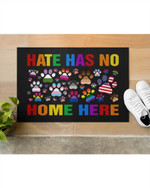 Lgbtq Pride Rainbow Doormat Hate Has No Home Here Door Mat, Lgbtq Gift, Welcome Pride Mat
