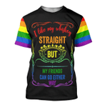 Pride Rainbow Shirt, I Like My Whiskey Straight But My Friends Can Go Either Way, Shirts For Pride