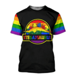 Funny Gay Pride 3D T Shirt, Gay Saurus T Shirt, LGBT Pride Gay Tee Shirts