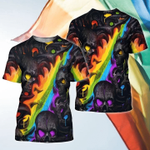Pride Skull Rainbow Style Shirt For LGBT, Gay Pride Skull Tshirt