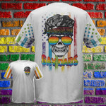 LGBT Skull Shirt For Gay Dads, Gay Dads 3D T Shirt for Pride Month