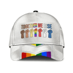 3D All Over Printed Baseball Cap For Lesbian Gay Friend, Powerful Together We Rise Lgbt Cap