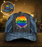 Cool Jean Texture Pride Lgbt 3D Printing Baseball Cap Hat, Gay Pride Baseball Cap