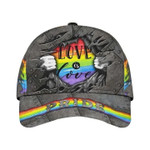 Gay Pride Cap Hat, Love Has No Gender LGBT 3D Printing Baseball Cap Hat, Couple Lesbian Gifts