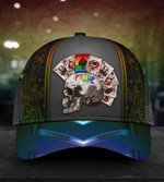 Baseball Cap For Gaymer, Pride Skull And Cards Lgbt 3D Printing Baseball Cap Hat, Pride Accessories