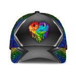 Pride Baseball Cap For Couple Gaymer, Lesbian Couple, Loving Dragon Pattern Lgbt Printing Baseball Hat