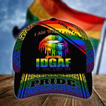 LGBT Pride Cap, I Am Who I Am And Idgaf If You Like Me 3D Baseball Cap For LGBT Pride Month