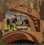 Customized Hereford Cow Farm Cap for Farmer, Special Cow Hat for Dad 3D Cap for Husband