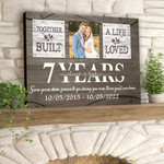 7 Years Anniversary Gifts For Him, Couple Wall Art for Wife, All of Me loves All of You Canvas