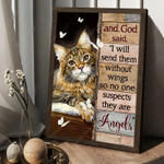 Pretty cat drawing, I will send them without wings - Jesus Canvas Prints, Christian Wall Art