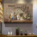 Garden tools, Flower vase and Hummingbirds, Today I choose joy, Jesus Landscape Canvas Prints