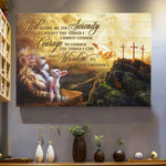 Jesus hand, Lion painting, God grant me the serenity - Jesus Canvas Prints