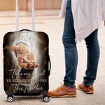 Jesus Holding my Hand Luggage Cover, Take my Hand, Jesus is my Savior Luggage Cover