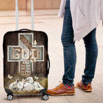 Cross and Lamb Give It To God And Go To Sleep Luggage Cover, Jesus and Lamb Travel Luggage