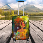 Colorful Black Girl Luggage Cover for Black Women History Month