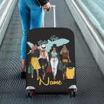 African American Personalized Girls Trip Luggage Cover for Black Besties, Black Women