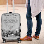Personalized Elephant Couple Luggage Cover, We're a team Luggage Cover for Wife