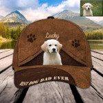 Personalized Golden Retrievers Hat, Best Dog Mom Ever Custom Photo Golden Retriever Cap for Mom
