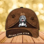 Customized Bearded Collie Hat, Custom Photo Bearded Collie Cap 3D for Dog Mom, Dog Dad