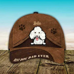 Personalized Poodle Hat, Custom Photo Poodle Cap Best Dog Dad Ever, Best Dog Mom Ever 3D Cap