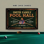 Personalized Billiard Pool Hall Custom Vintage Metal Sign for Gaming Room Billiard