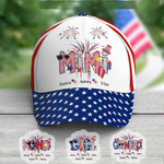 4th of July Grandma Hat, Personalized Mimi and Grandkids Independence Classic Cap for Independence Day