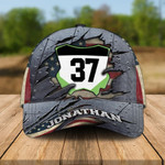 Personalized Motocross Cap, Custom Name Dirt Bike Hat, Motocross 3D Cap for Husband, Him