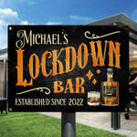 Personalized Whiskey Lockdown Bar Customized Vintage Metal Signs for Bar Owner