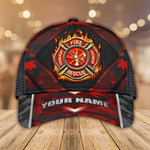Customized Firefighter Camo 3D Classic Cap, Custom Firefighter Name Hat for Dad