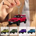 Personalized All Jeep Style Keychain, Custom Name Jeep Car Acrylic Keychain for Jeeper