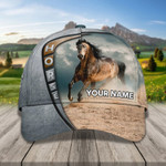 Personalized Brown Horse Cap, 3D All Over Printed Brown Horse Hat for Husband and Wife