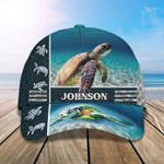 Customized Ocean Turtle Cap for Men and Women, Beach Turtle Hat 3D All Over Printed Cap for Him & Her