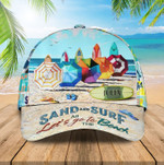 Personalized Sand and Surfing Summer Beach Hat, Let's go to Beach 3D Baseball Cap for Wife