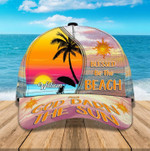 Customized Sunrise Sunset on the Beach Hat for Summer, Bless be the beach Cap