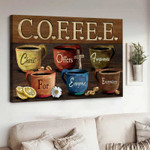Coffee With Jesus Livingroom Wall Art, Coffee Cups, Christ offers Forgiveness - Jesus Canvas Prints